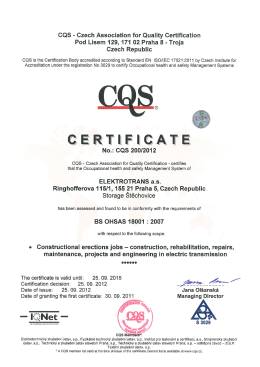 CQS - Czech Association for Quality Certification