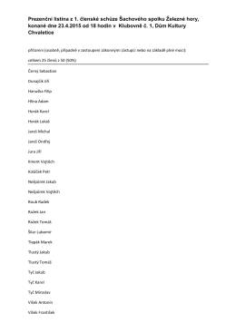 Prezenční listina z členské schůze 2015-04