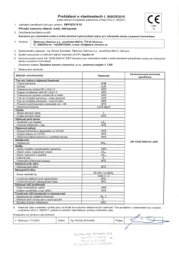 Prohlášení o vlastnostech č. 008/GR/2015