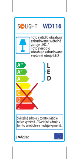 wd116 energetický štítek - SOLIGHT E-shop