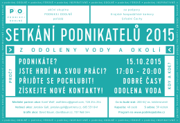 PODNIKEJ ODOLNĚ Krajsk&eacute; hospod&aacute;řsk&eacute; komory