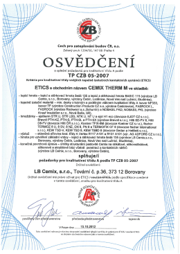 THERM M - osvědčen&iacute; CZB