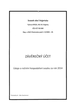 Závěrečný účet SOV 2014