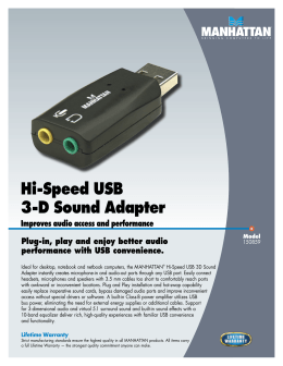 Manhattan Hi-Speed USB 3-D Sound Adapter