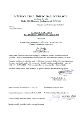 MĚSTSK&Yacute; &Uacute;ŘAD ŽD&Iacute;REC NAD DOUBRAVOU