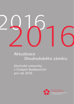 ADZ JU 2016 - Jihočeská univerzita v Českých Budějovicích