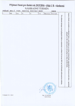 kOlní rok 2015/2016 -třída I. B