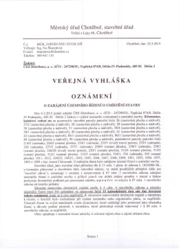 Veřejná vyhláška - Libice nad Doubravou