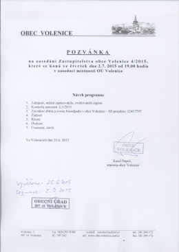 strana 1 - Obec Volenice