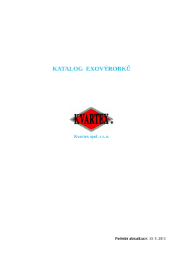 KATALOG EXOVÝROBKŮ - Kvartex spol. s ro