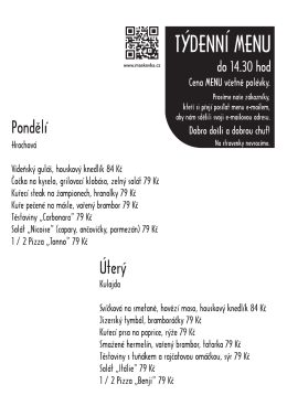 Týdenní menu