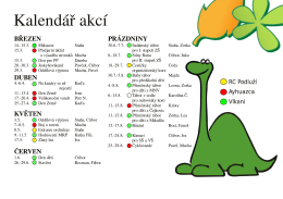 Kalendář akcí - Hnutí Brontosaurus