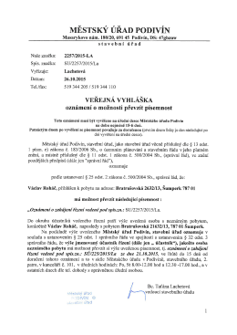 MESTSKY URAD PODIVIN