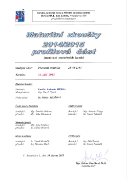 studijn&iacute; obor Provozn&iacute; technika