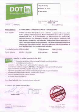 DOTm - DOTin - DOTACE / INVESTICE