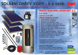 LÁRNÍ OHŘEV VODY - 5-6 osob