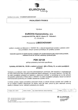 Zák. č. 102/01 - EUROVIA Kamenolomy, as