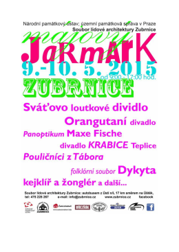 Zubrnický májový jarmark, který proběhne 9 – 10