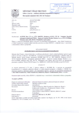 Stanoven&iacute; přechodn&eacute; &uacute;pravy provozu na pozemn&iacute;ch komunikac&iacute;ch