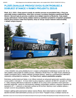 Plzeň zahajuje provoz dv...ODA TRANSPORTATION a.s.