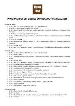 program CokoFest Liberec Forum 2016