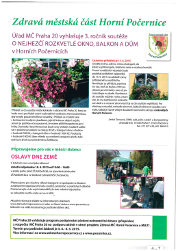 Zdravá městská část Horní Počernice