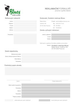 Reklamační formulář v PDF