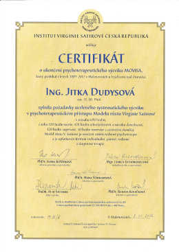 certifik&aacute;tem - jairodina.cz