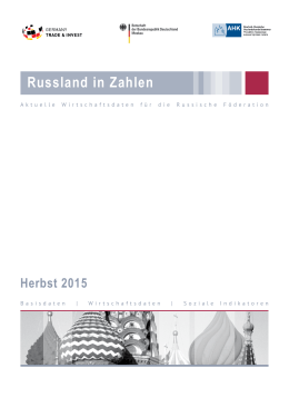 Russland in Zahlen - Deutsche-russische Auslandshandelskammer