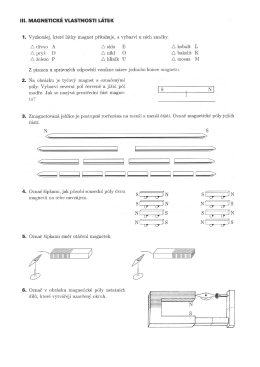 Ill. MAGNETICKÉ VLASTNOSTI LÁTEK
