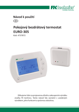 Pokojový bezdrátový termostat EURO-305