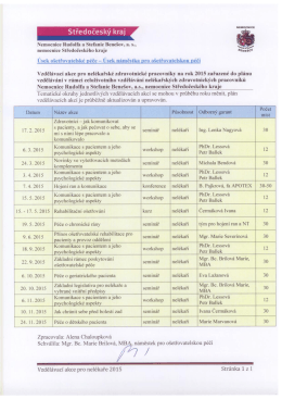 Středočesk&yacute; kraj - Nemocnice Rudolfa a Stefanie Bene&scaron;ov, as