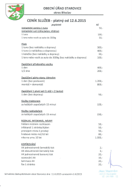 CEN&Iacute;K SLUŽEB - platn&yacute; od 12.6.2015