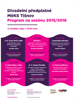 Program na sezónu 2015/2016