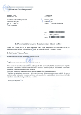 Certifik&aacute;t kategorie I podle z. č. 73/2012 Sb. - Ing. Vorbs