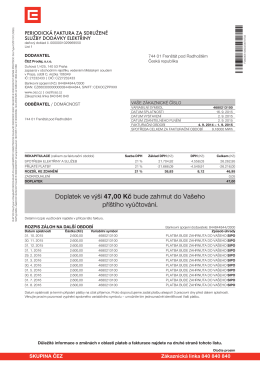perlodická eaktura za sdružené sluzby dodavky elektriny
