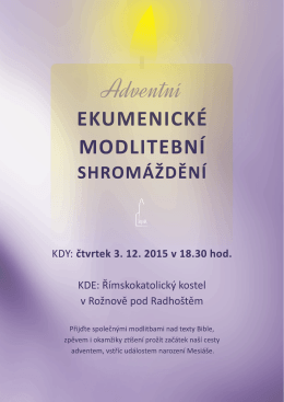 Page 1 výživa/„Mí EKUMENICKÉ MODLITEBNÍ SHROMÁŽDĚNÍ