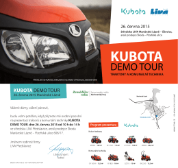 KUBOTA DEMO TOUR j