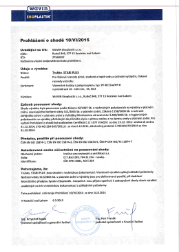 &Iacute;_ *Prohl&aacute;&scaron;en&iacute; o shodě 10IVII2015