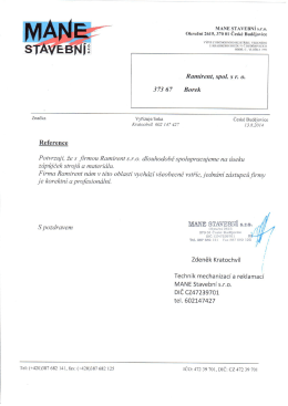 Česk&aacute; stavebn&iacute; společnost MANE