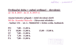 MUDľ. Koutsk&aacute; Marcela - Zdravotn&iacute; středisko -