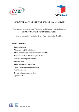 GIVS 2016 - Česká asociace pro geoinformace