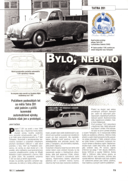 Bylo, nebylo, T 201 2012 / 10 Automobil Revue