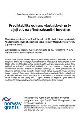 Prediktabilita ochrany vlastnických práv a její vliv na přímé