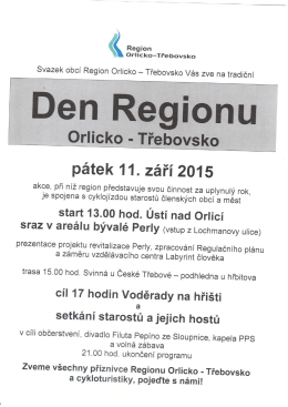 Svazek Obc&iacute; Region Orlicko - Třebovsko V&aacute;s zve na tradičn&iacute;