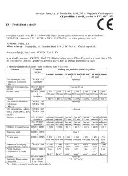 V&yacute;robce: Fatra, as., tř. Tom&aacute;&scaron;e Bati 1541, 763 61 Napajedla, Czech