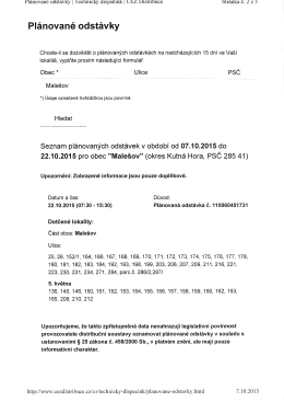 Pl&aacute;novan&eacute; odstavky