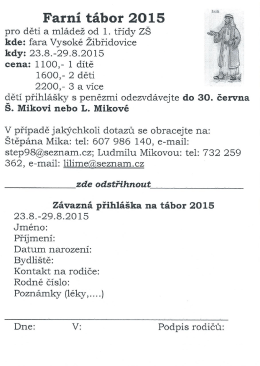 Farn&iacute; t&aacute;bor 2015