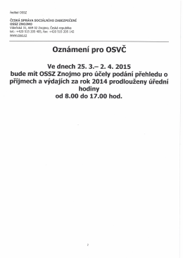 ČESK&Aacute; SPR&Aacute;VA SOCI&Aacute;LN&Iacute;HO ZABEZPEČEN&Iacute; OSSZ ZNOJMO v