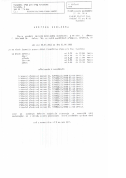 2015-04-27 Zpř&iacute;stupněn&iacute; k nahlednut&iacute; do hromadn&eacute;ho předpisn&eacute;ho